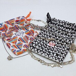Brighton Jewelry Lot – 4 Pieces + 2 Pouches – Necklaces Watch Bracelet Charms